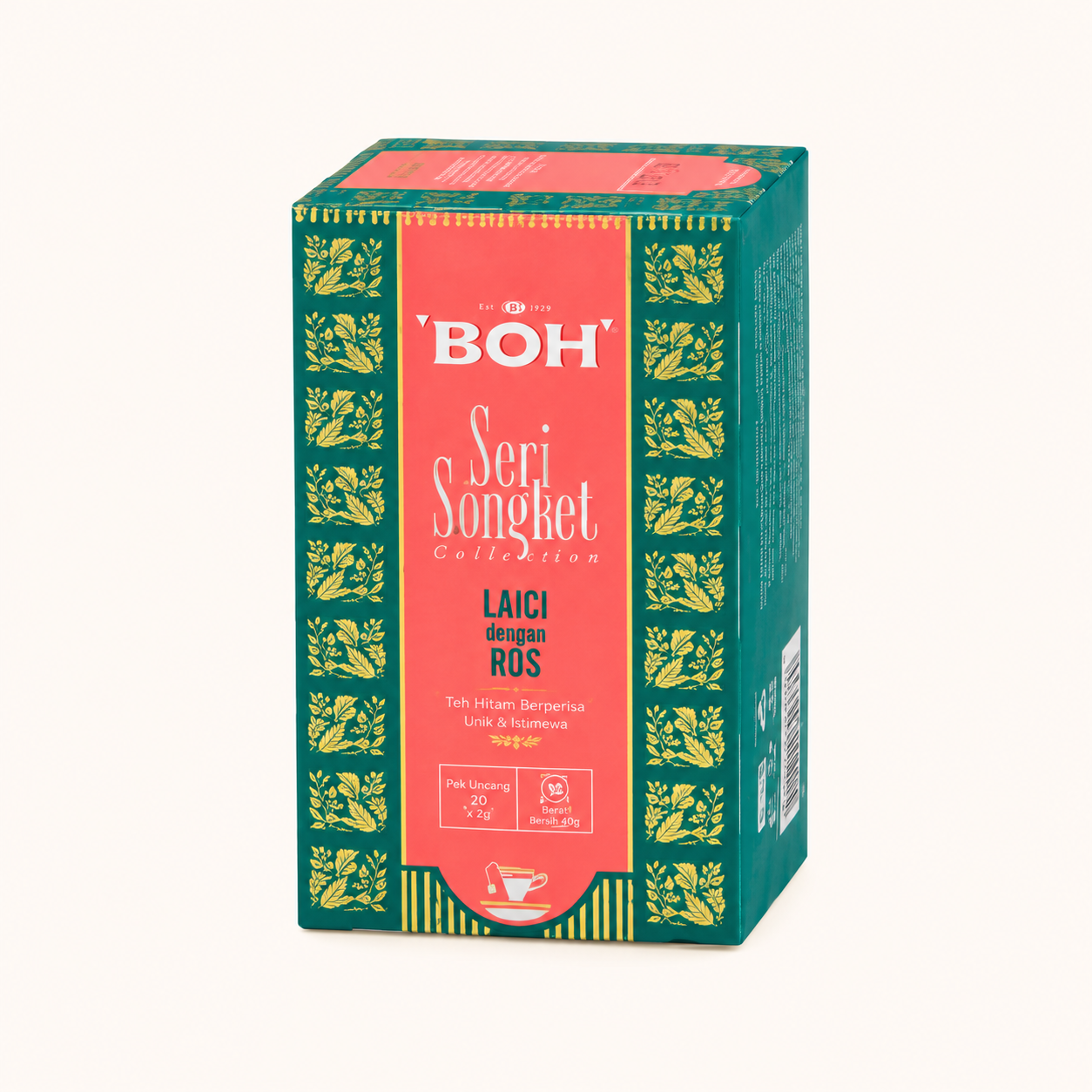 BOH Seri Songket Lychee with Rose Teabag Sachet