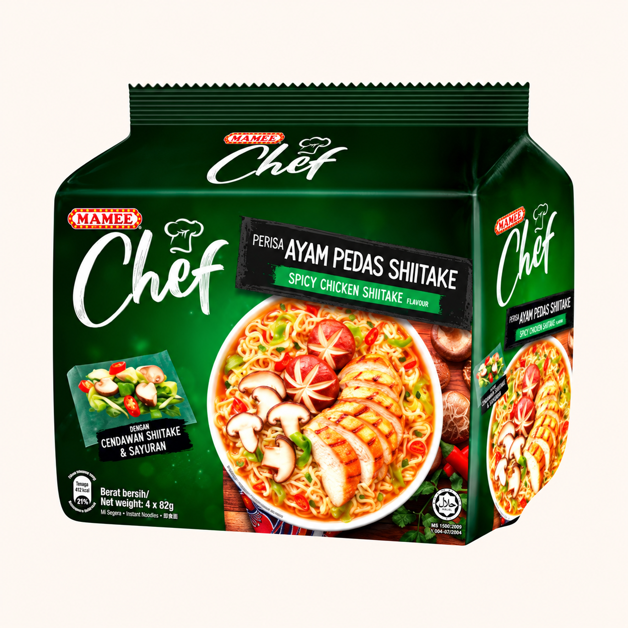 Mamee Chef Spicy Chicken Shiitake Noodles