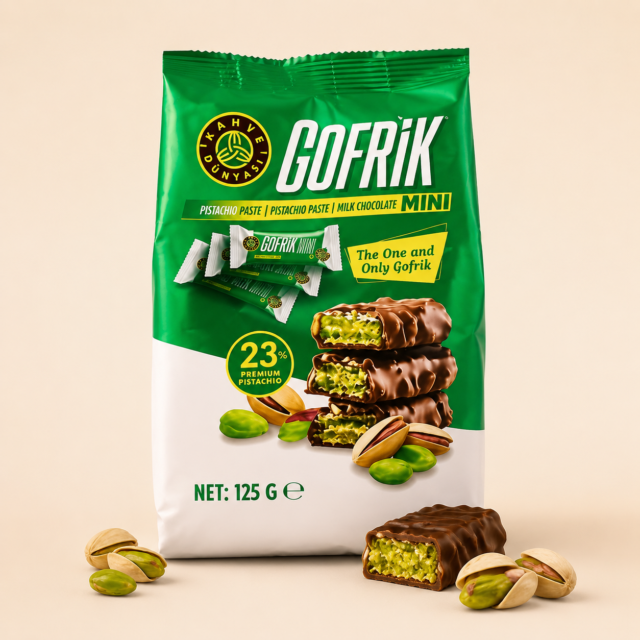 Gofrik Pistachio Chocolate Wafer